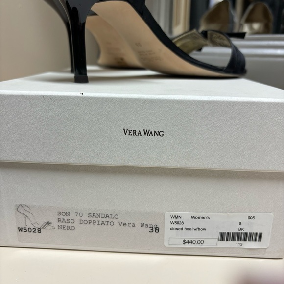 The Vera Wang Evening Collection Black Heeled Sandals - Sz 38 - Picture 9 of 9